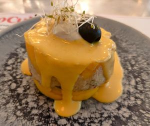 Causa rellena at Los Andenes Vegan in Madrid