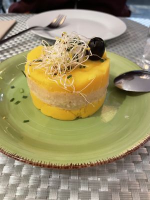 Causa rellena  at Los Andenes Vegan in Madrid