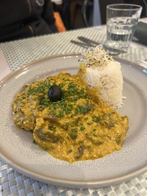 Ají de gallina  at Los Andenes Vegan in Madrid