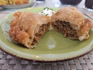 Empanada at Los Andenes Vegan in Madrid