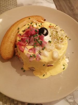 Arroz tapado at Los Andenes Vegan in Madrid