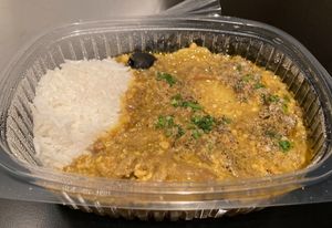 Vegan Ají de Gallina at Los Andenes Vegan in Madrid