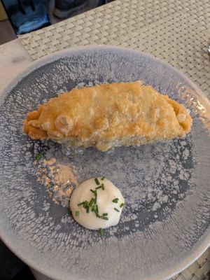 Empanada at Los Andenes Vegan in Madrid