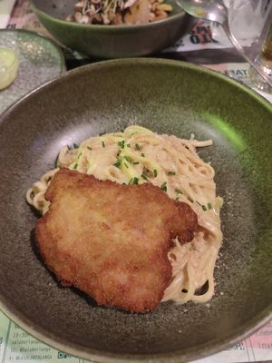 Tallarines at Los Andenes Vegan in Madrid