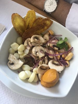 Ceviche  at Los Andenes Vegan in Madrid