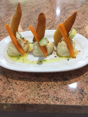 Hummus at Los Andenes Vegan in Madrid