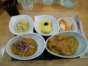 degustation menu at Los Andenes Vegan in Madrid