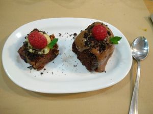 degustation menu (desserts) at Los Andenes Vegan in Madrid