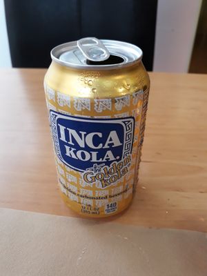 Inca kola :) at Los Andenes Vegan in Madrid