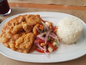 Chicharrones at Los Andenes Vegan in Madrid