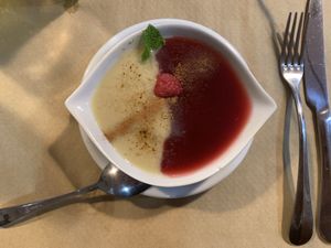 dulce con leche at Los Andenes Vegan in Madrid