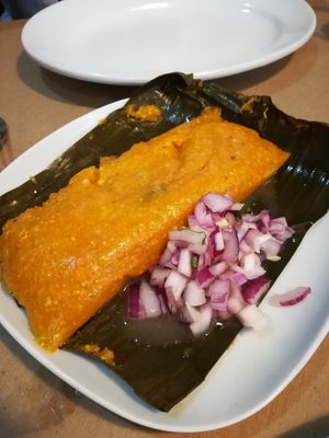 tamal at Los Andenes Vegan in Madrid