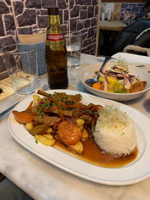 We eat 1 at Los Andenes Vegan in Madrid