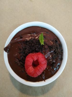 Menu dessert at Los Andenes Vegan in Madrid