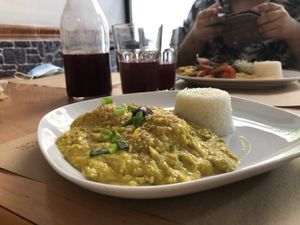 Ají de “gallina" at Los Andenes Vegan in Madrid