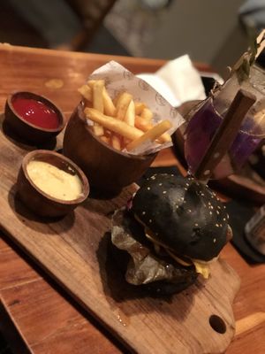 Kale burger at Soul in a Bowl in Sanur