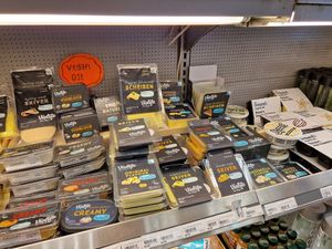 Vegan cheese at Kinsarvik Naturkost in Bergen