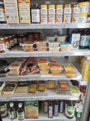 Vegan cheese and tofu at Kinsarvik Naturkost in Bergen