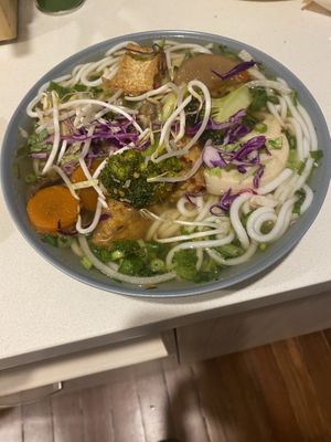 Bun Bo Hue Chay (noodle soup)   at Pho Moi Vietnamese Eatery  in Katoomba
