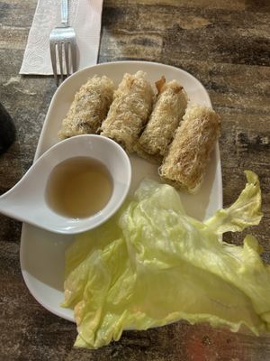 Vegan spring rolls as sides. They tasted different from the usual ones I knew, but I liked them a lot! You should tried them too.  at Pho Moi Vietnamese Eatery  in Katoomba