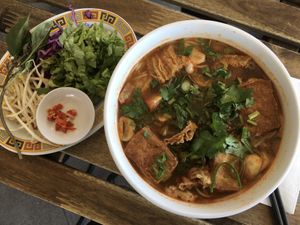 Yes pls. Forgot what this was called (not the monk’s garden) but it was GOOD - interesting flavours. at Pho Moi Vietnamese Eatery  in Katoomba