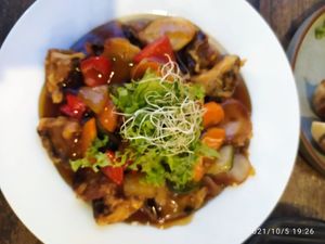 Tangsuyuk at Daehwa Vegetarian in Central Singapore