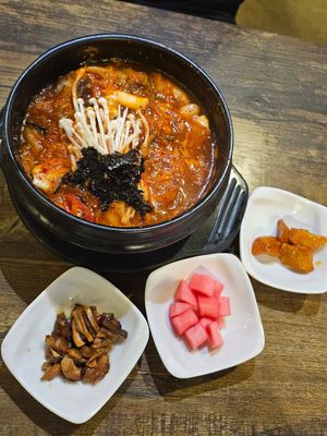 Kimchi Jjigae with rice ~ 10/5/24 at Daehwa Vegetarian in Central Singapore