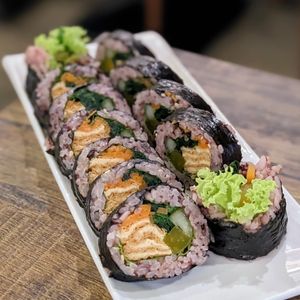 Vegan Fried Tofu Perilla Kimbap at Daehwa Vegetarian in Central Singapore