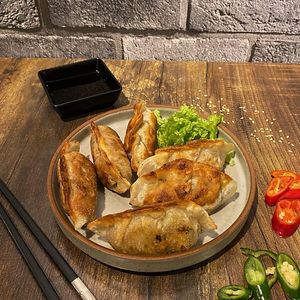 Yachae Mandu: hand-made veggies and mushrooms dumplings at Daehwa Vegetarian in Central Singapore