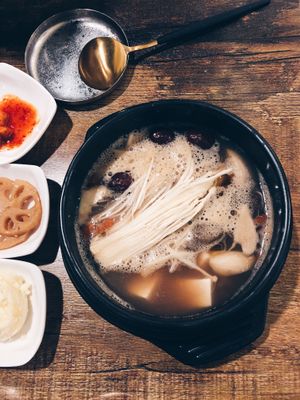 Samgyetang at Daehwa Vegetarian in Central Singapore
