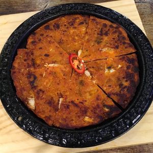 Kimchi Jeon at Daehwa Vegetarian in Central Singapore