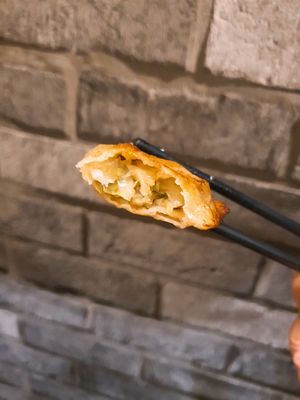 Mandu close up shot at Daehwa Vegetarian in Central Singapore