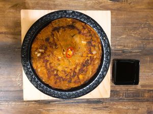 Kimchi pancake at Daehwa Vegetarian in Central Singapore