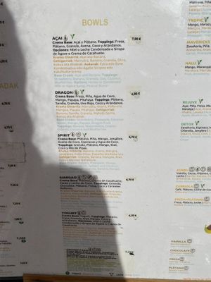  Açaí / yogurt bowls at Uh-Mami in San Sebastian