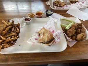 yummmm, cauli wings and fries are to die for at Beaut Burger in Tucson