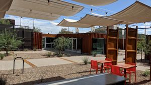 Cute outdoor space! at Beaut Burger in Tucson