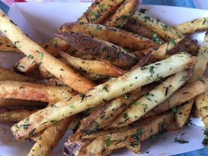 Fries with fresh herbs at Beaut Burger in Tucson