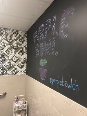 Bathroom on point ??‍♀️ Thanks for providing emergency backups for us!  at The Purple Bowl in Chapel Hill