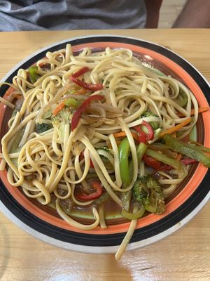 Noodles with vegetables   at Uncle Feng's in Batumi