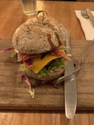 ninja burger at SOIL Vegan Cafe - West in Amsterdam