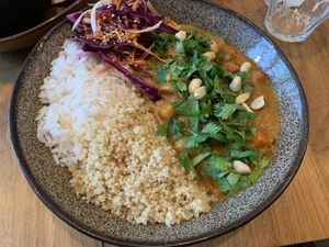 peanut butter curry at SOIL Vegan Cafe - West in Amsterdam
