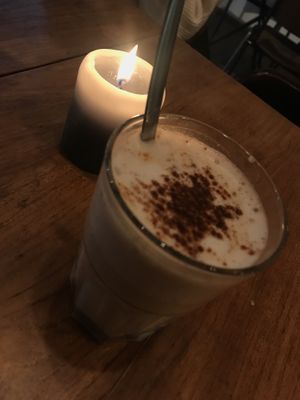 Pumpkin spice latte   at SOIL Vegan Cafe - West in Amsterdam