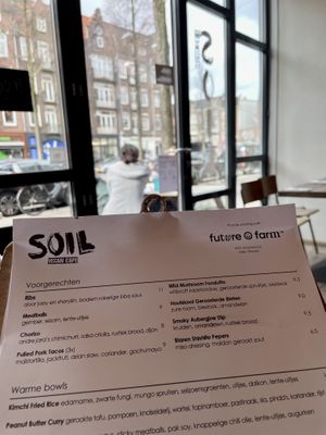 Soil menu  at SOIL Vegan Cafe - West in Amsterdam