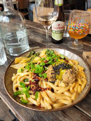 Ben ben Noodles with Meatballs 😍 at SOIL Vegan Cafe - West in Amsterdam