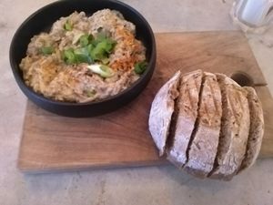 Smoky eggplant dip at SOIL Vegan Cafe - West in Amsterdam