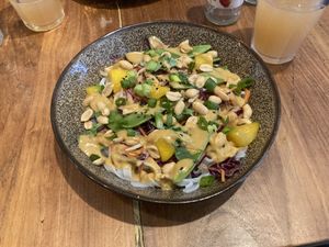 Rice noodle salad  at SOIL Vegan Cafe - West in Amsterdam
