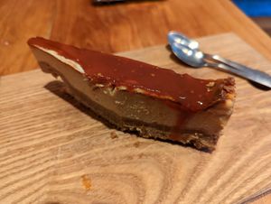 Vegan cheesecake at SOIL Vegan Cafe - West in Amsterdam