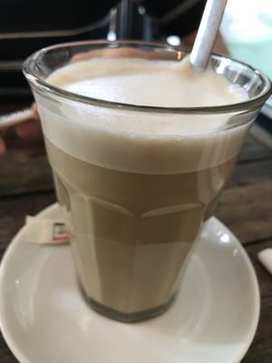 chai latte  at SOIL Vegan Cafe - West in Amsterdam