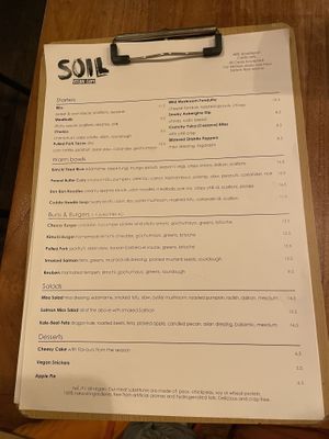 Menu  at SOIL Vegan Cafe - West in Amsterdam