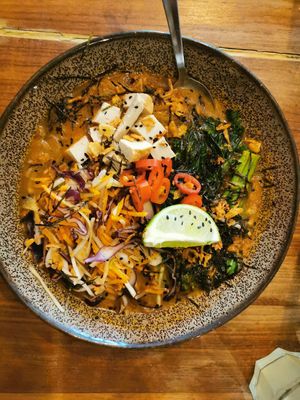 Leider Räuchertofu, das stand so nicht in der Karte at SOIL Vegan Cafe - West in Amsterdam